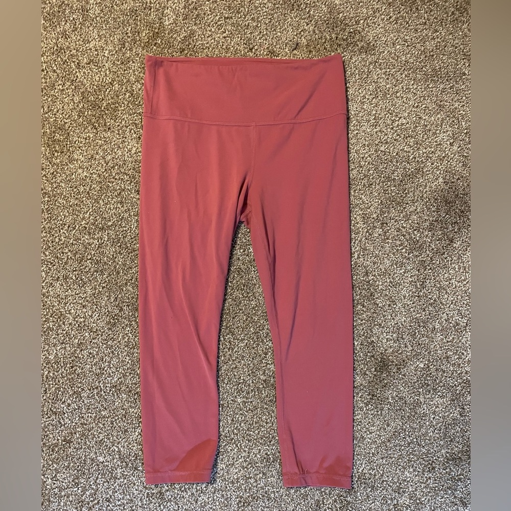 Athleta cropped pink leggings